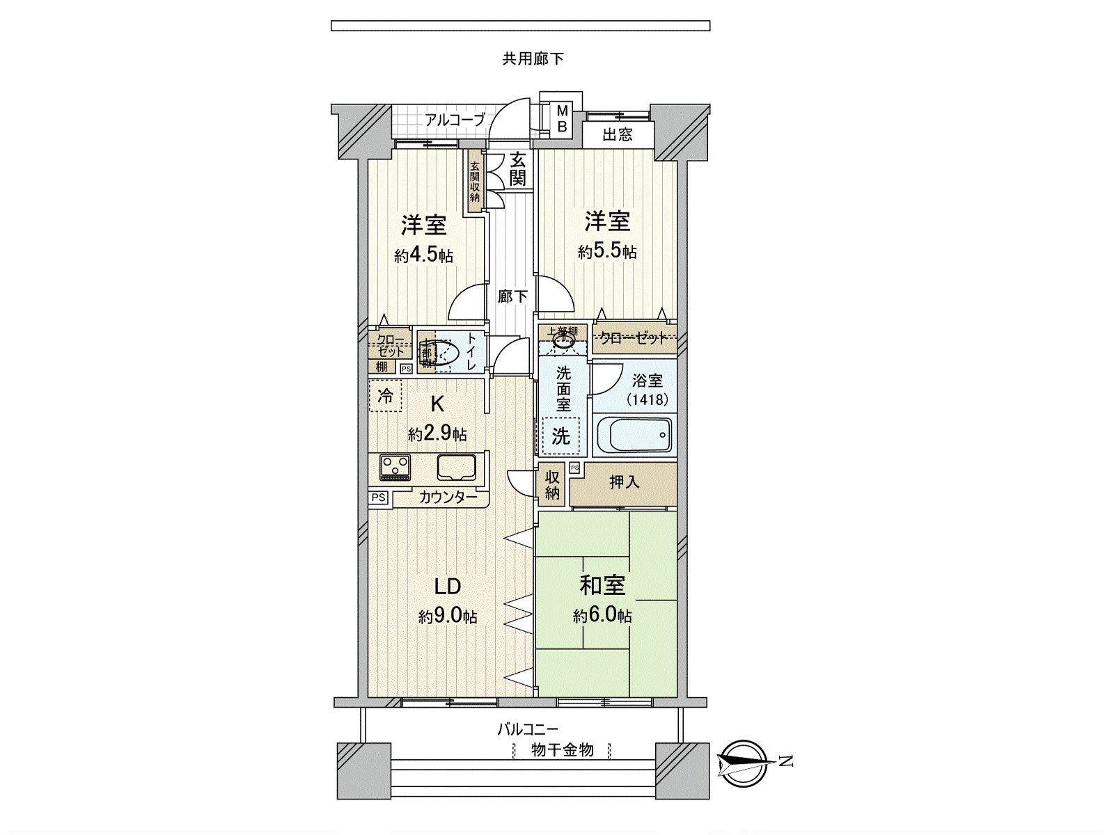 [floor plan] Plan of the 3LDK.