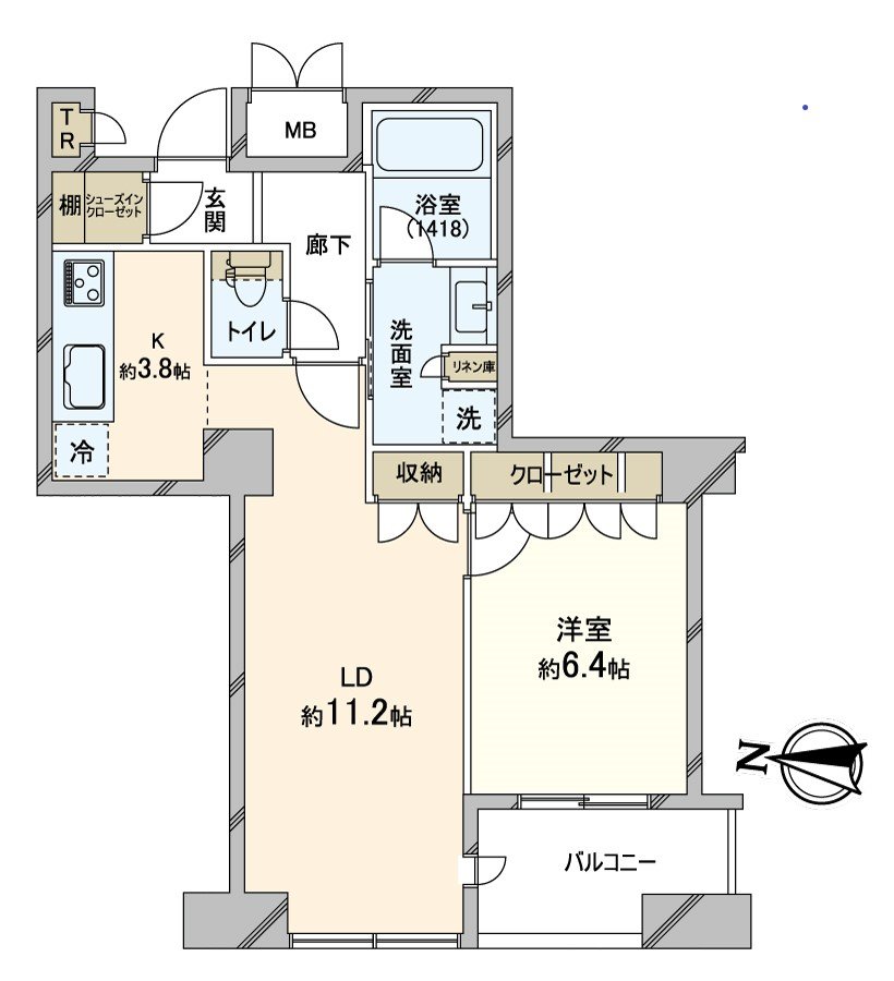 平面圖7樓部分1LDK的房型