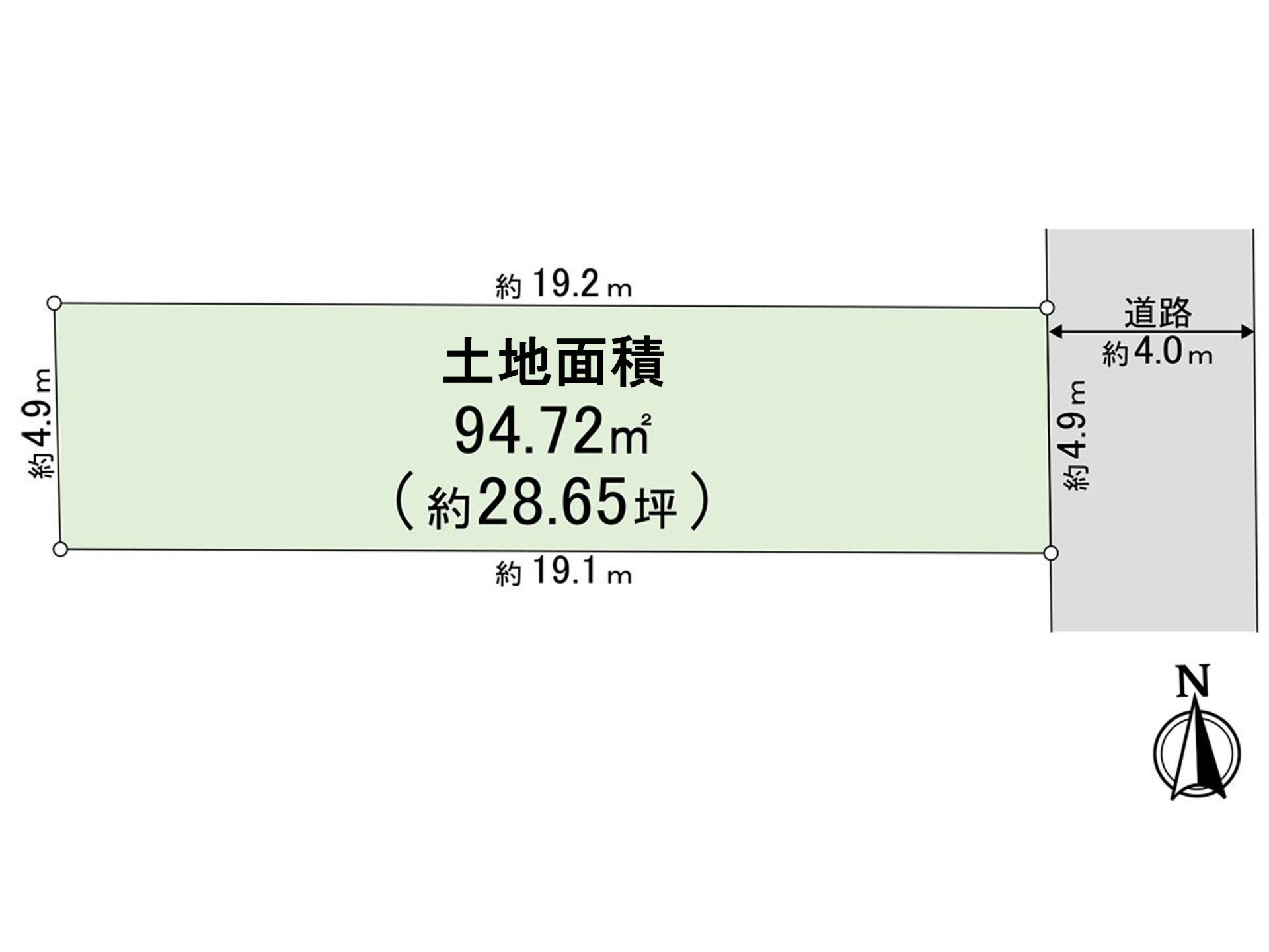 土地面积：94.72平米(约28.65坪)