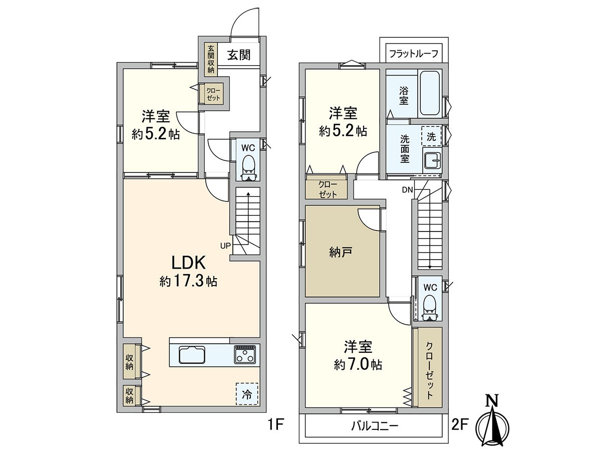 Exclusive area: 3SLDK belonging to 94.57 square meters of garages.