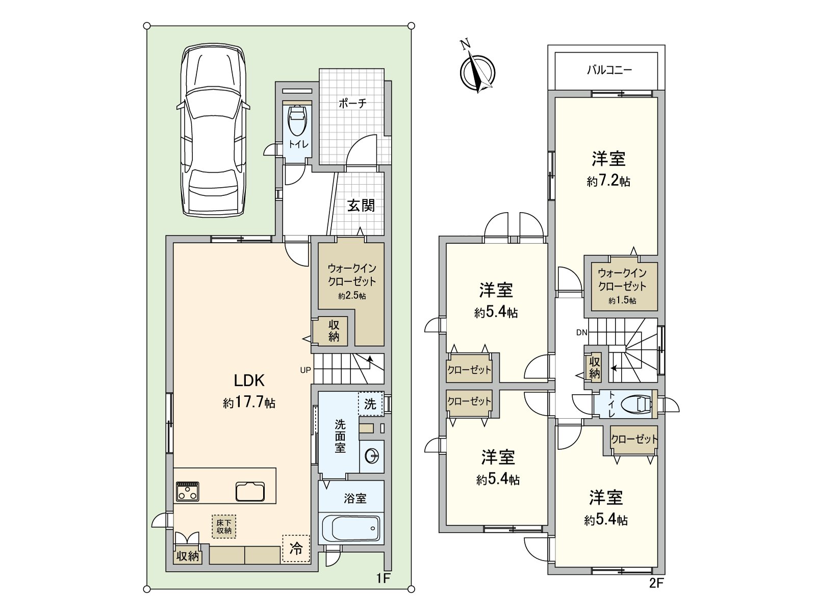 1台4LDK+WIC+SIC停车位