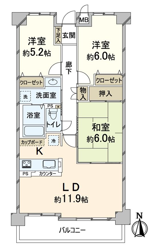 71.20平米的3LDK