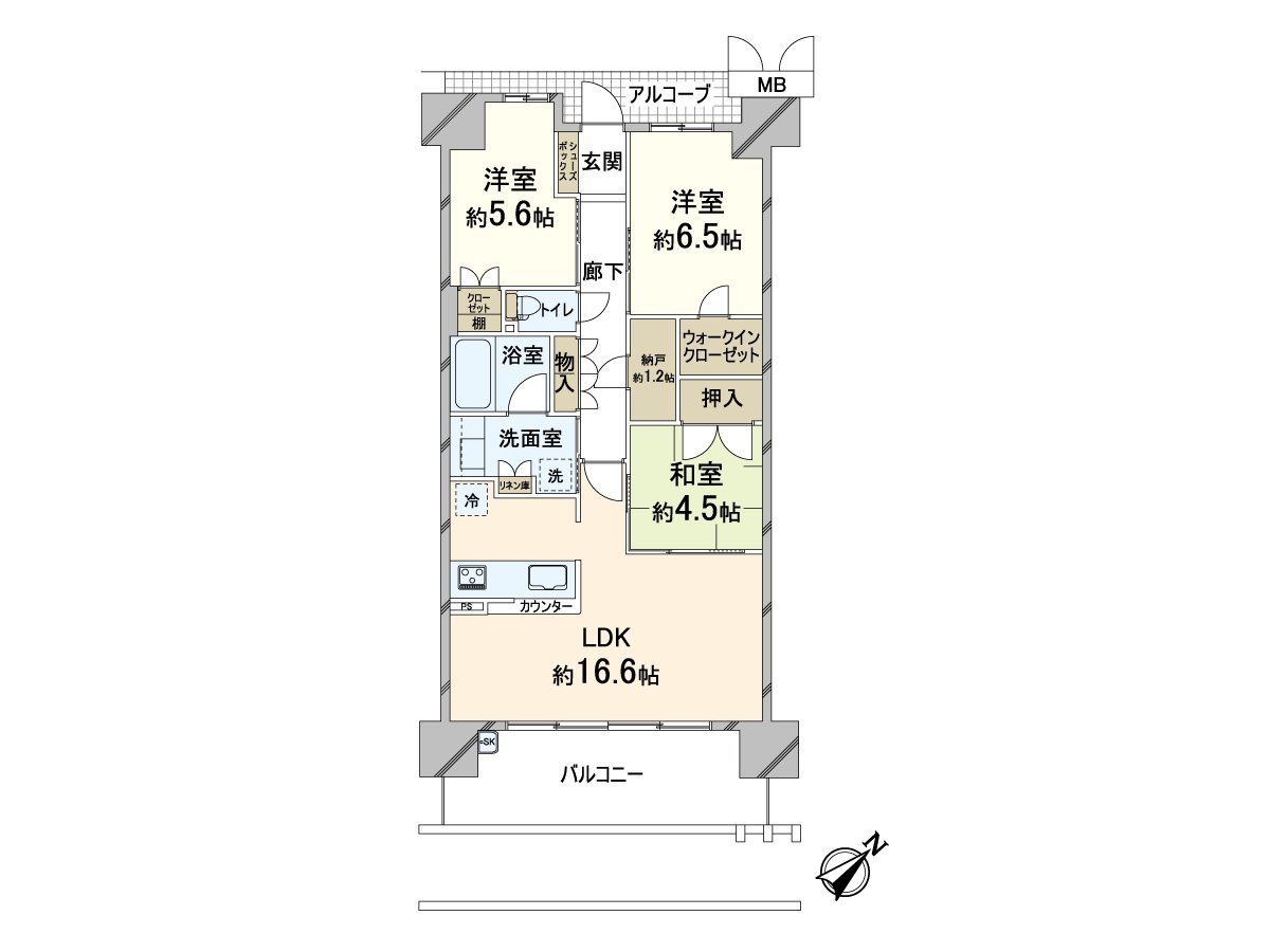 是77.77平米的3LDK。