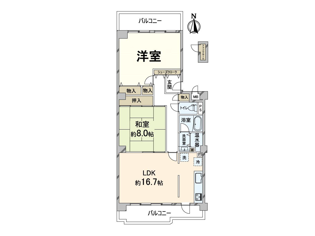 是兩面陽台付住戸♪