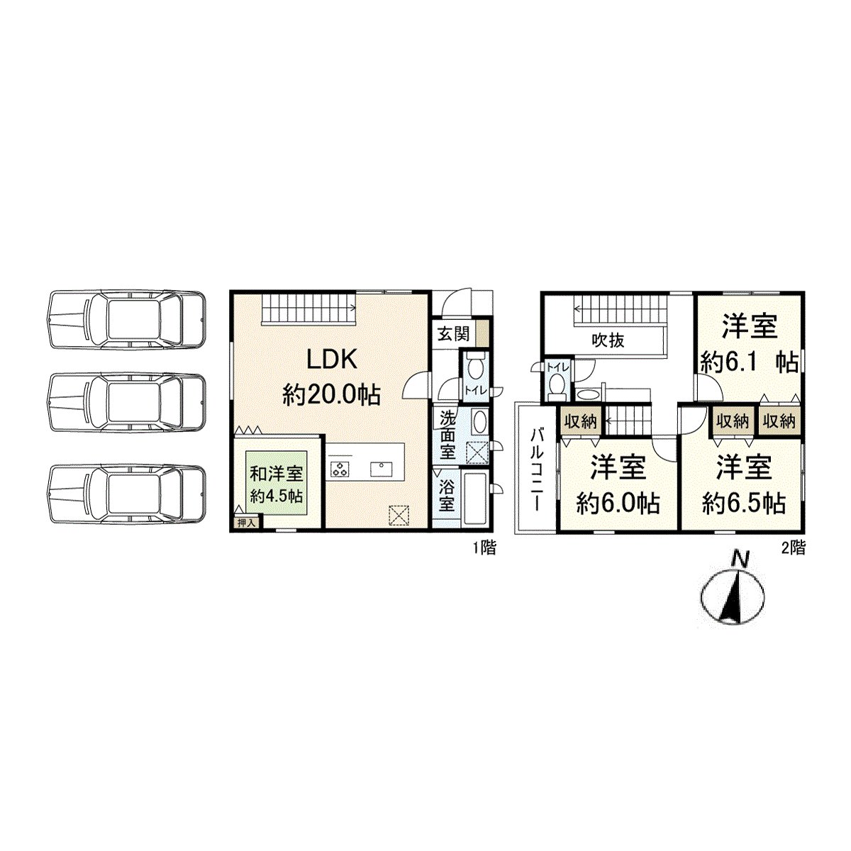 Exclusive area: 102.09 square meters, 4LDK.