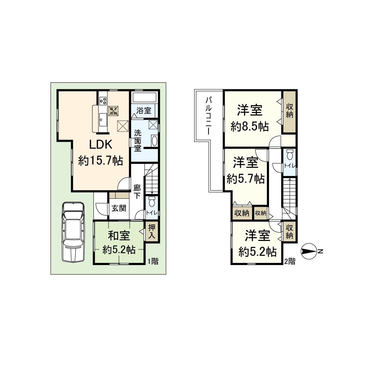 Exclusive area: 97.60 square meters, 4LDK.