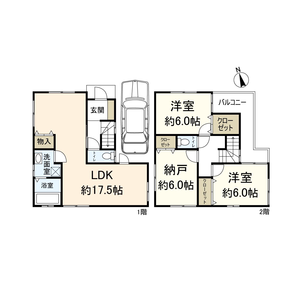 建築面積：89.97平方公尺，2SLDK。