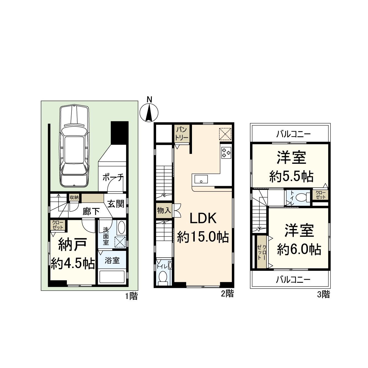 实际使用面积：82.89平米，2SLDK。