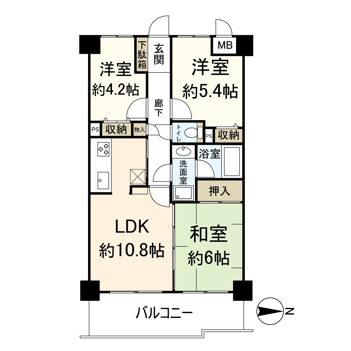 私人使用面積：60.60平方公尺，3LDK。