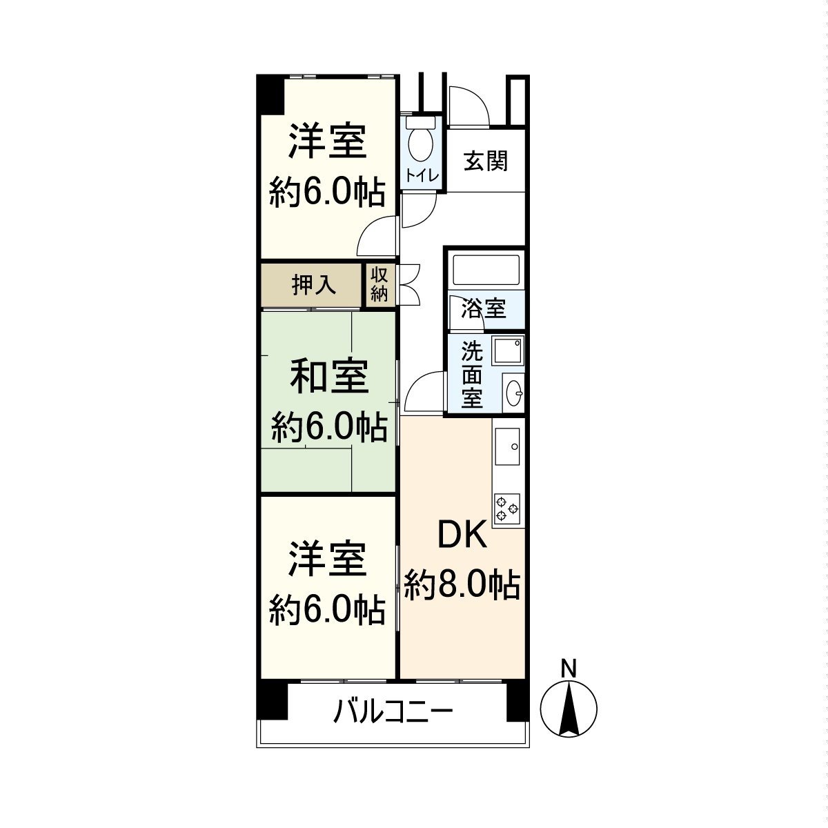 私人使用面積：53.50平方公尺，3DK。