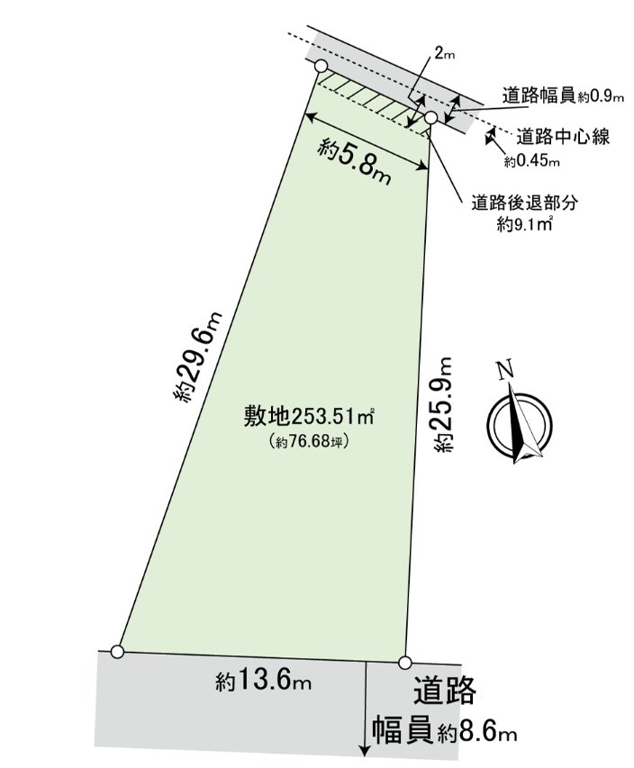 是區劃圖用地面積253.51平方公尺。