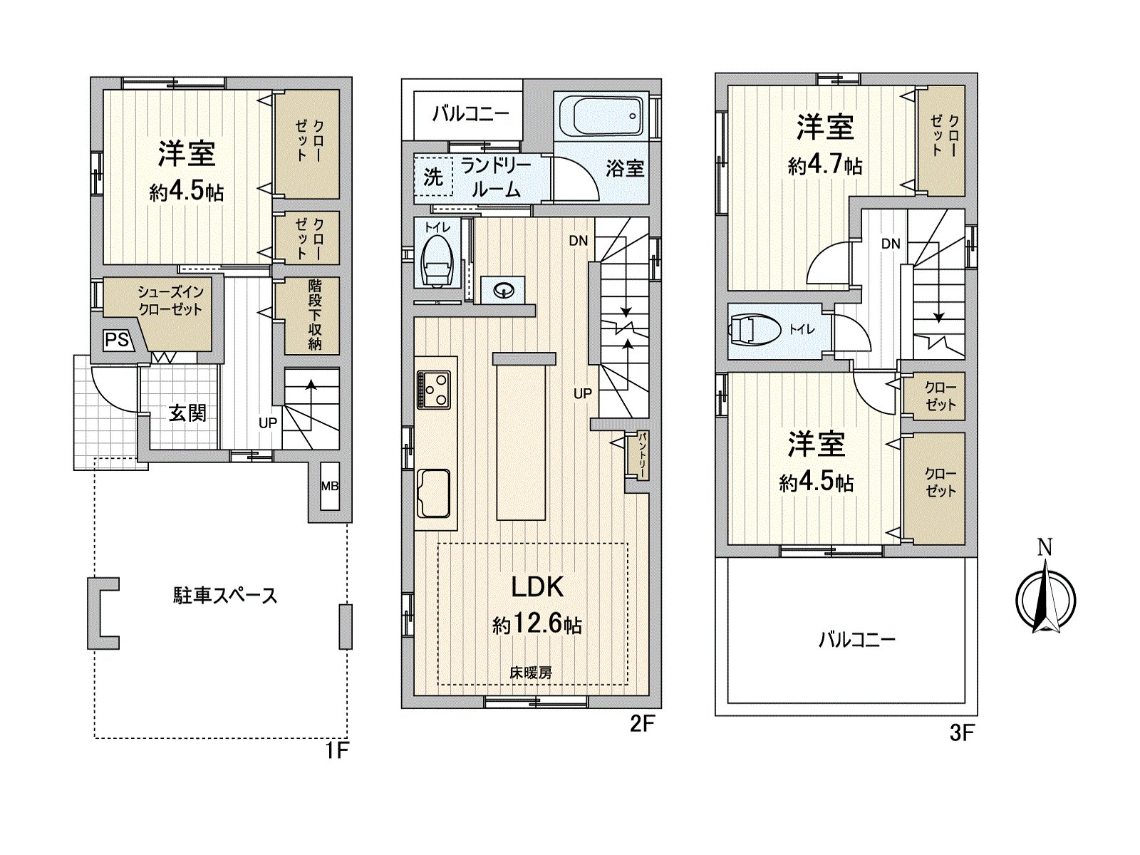 建築面積：96.5平方公尺(約29.19坪)