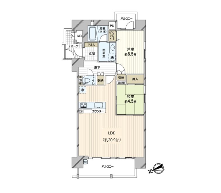 It is 72.42 square meters of exclusive area!