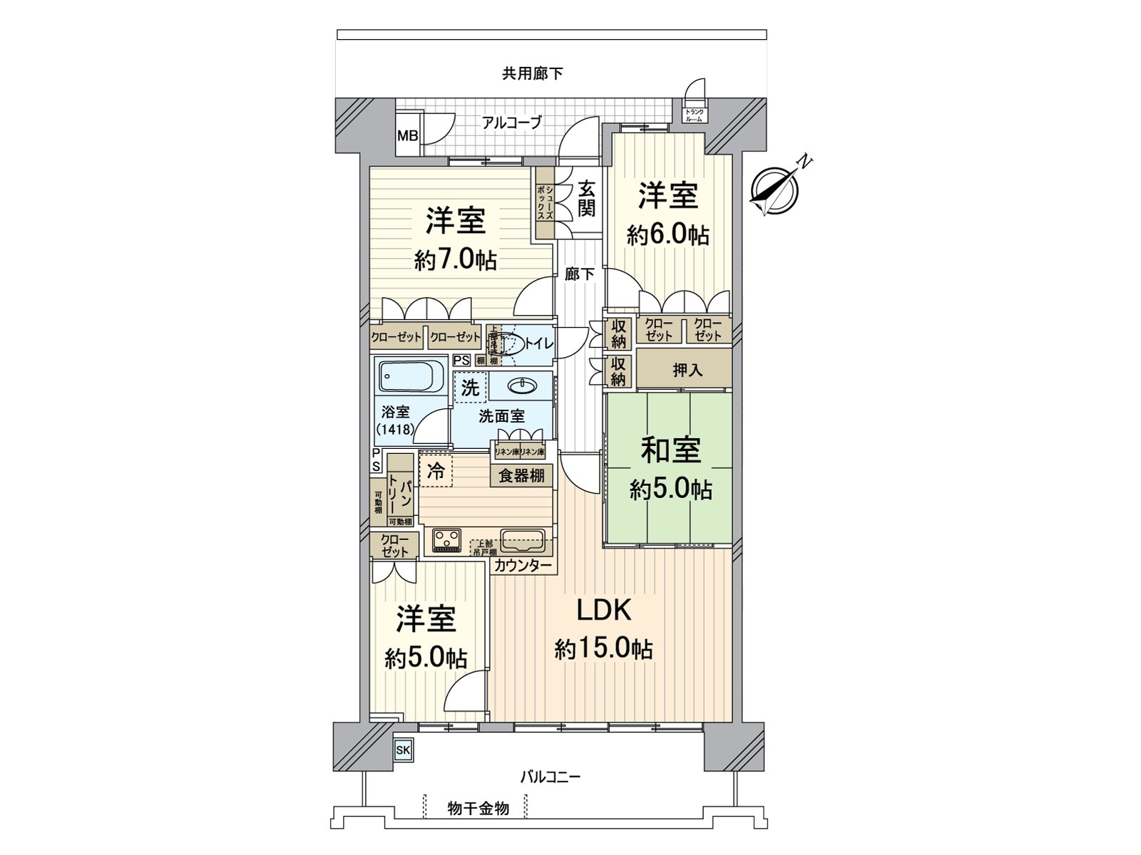 Southeast Orientation dwelling unit of the 11th floor part