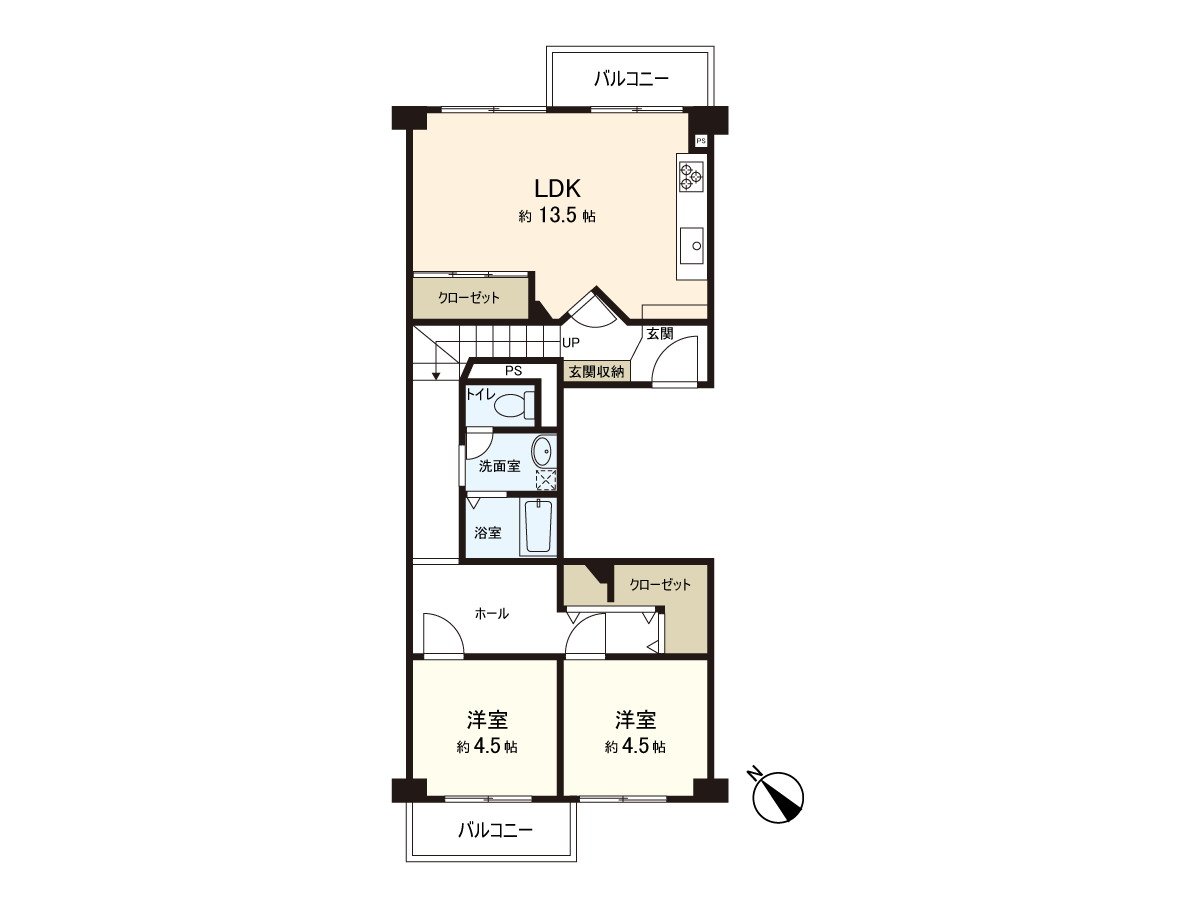 Maisonette of 68.75 square meters of /2LDK