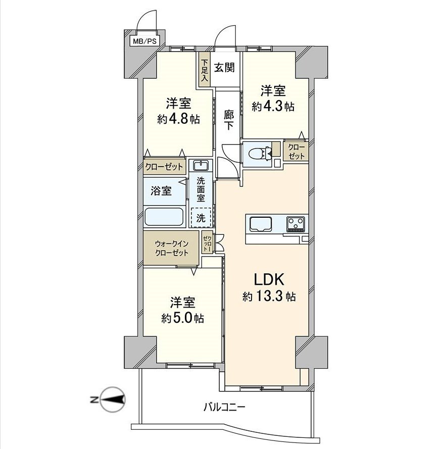 是3樓部分3LDK的房型。