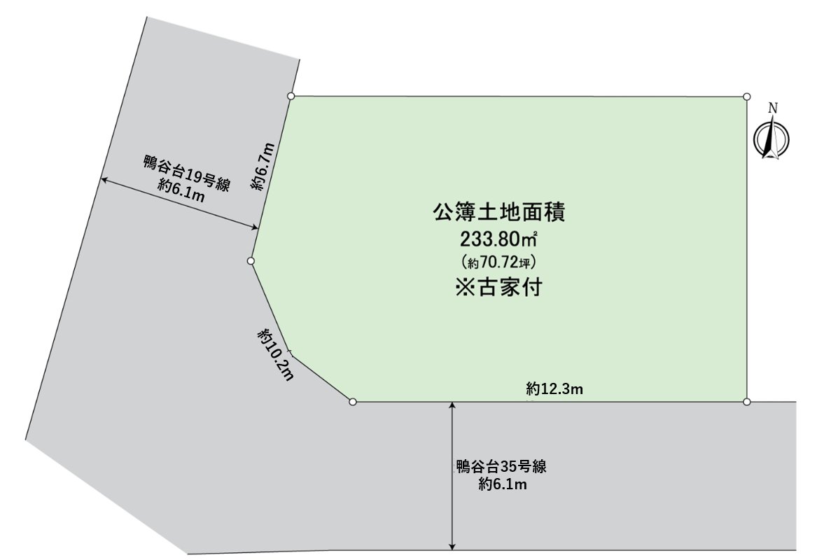 變成有舊房子的土地。