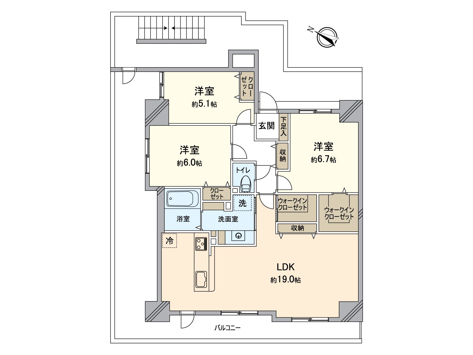 84.52 square meters of exclusive area, LDK about 19.0 quires