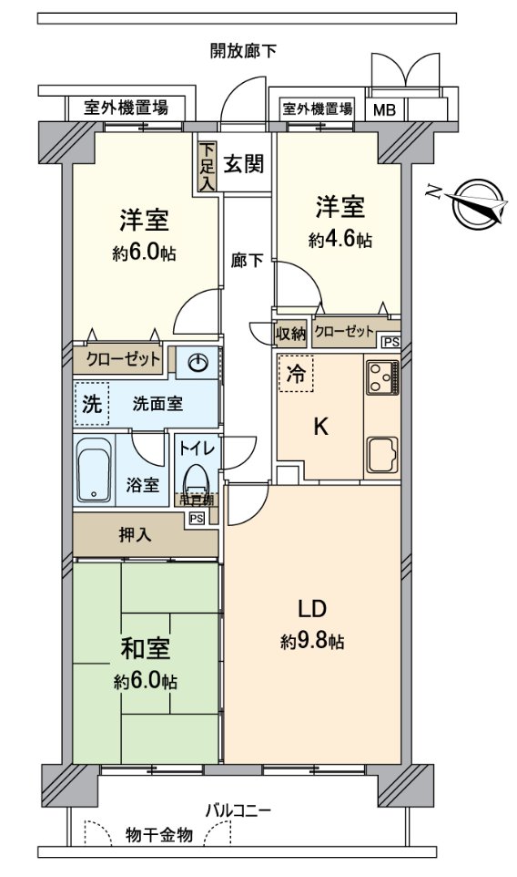 變成朝西的3LDK。