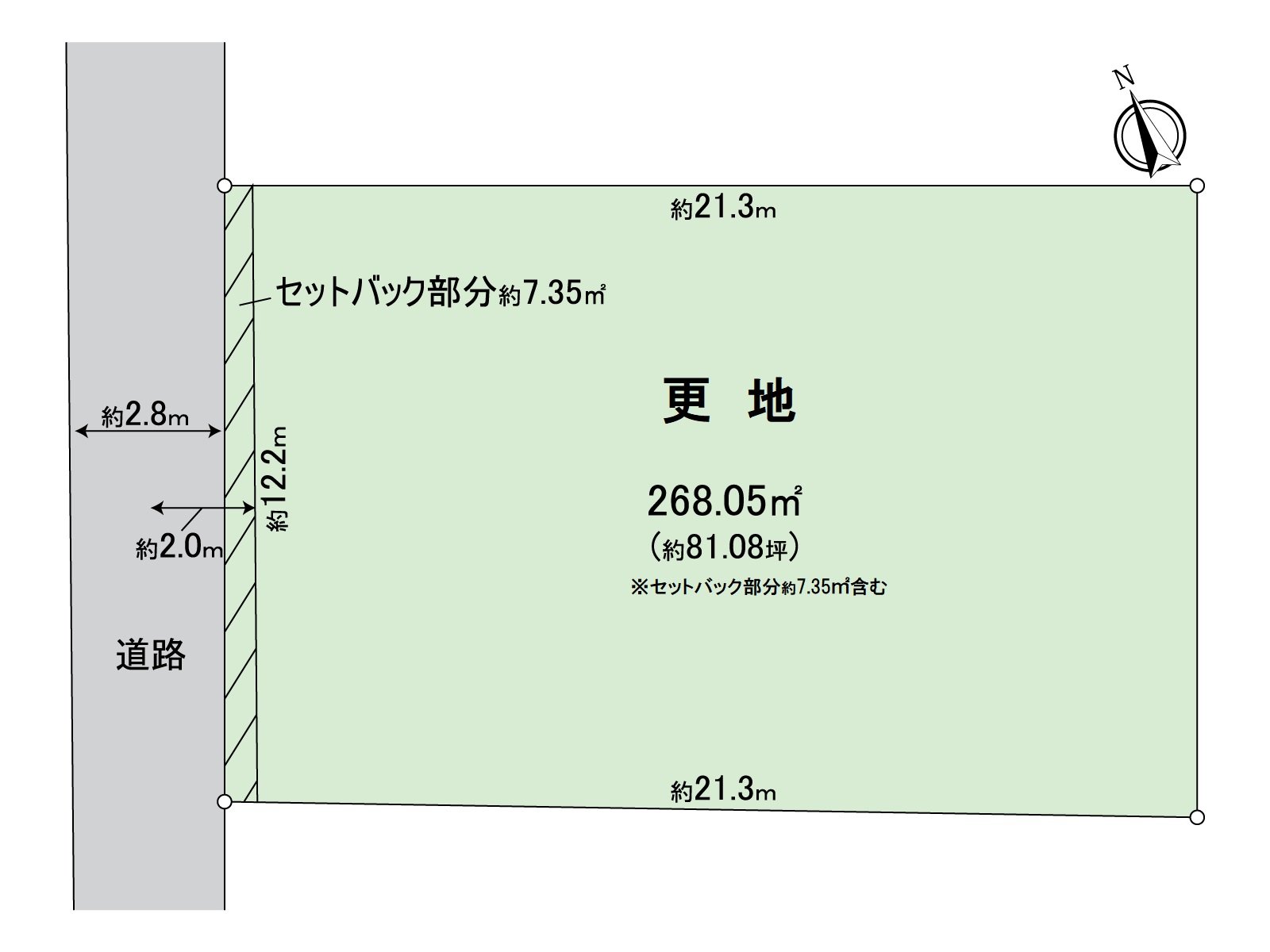 是约81.08坪(268.05平米)的整形地