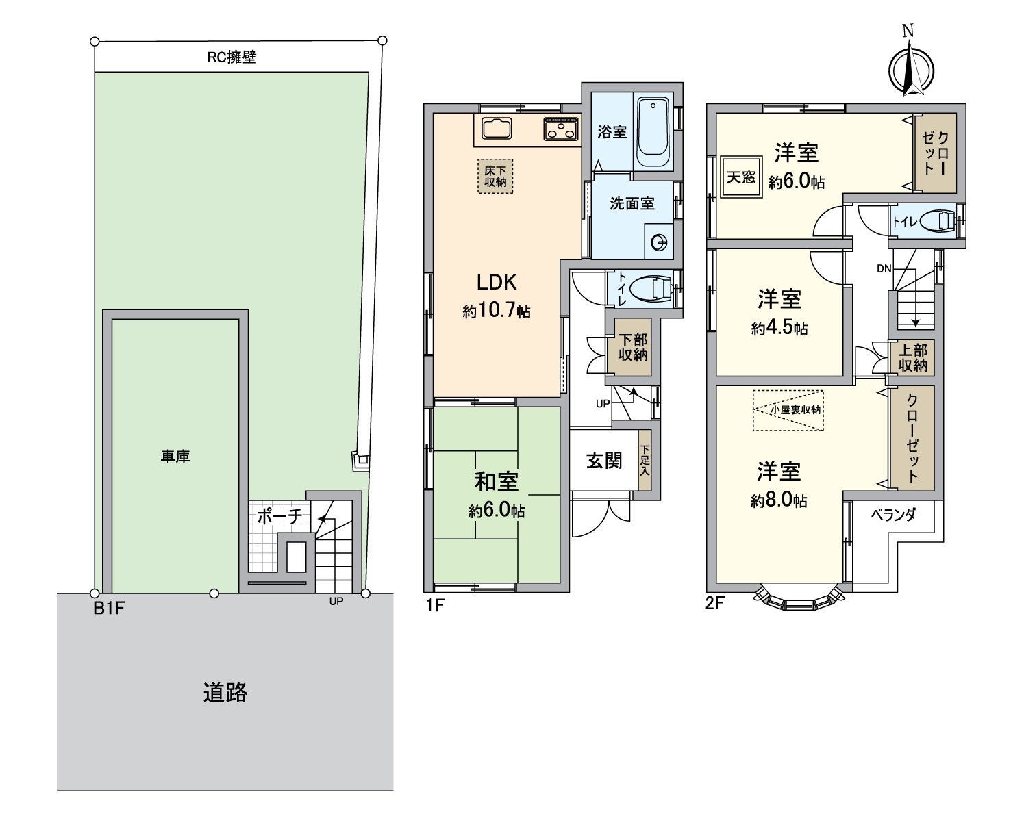 [房型图]土地面积：68.36平米，建筑面积：93.80平米