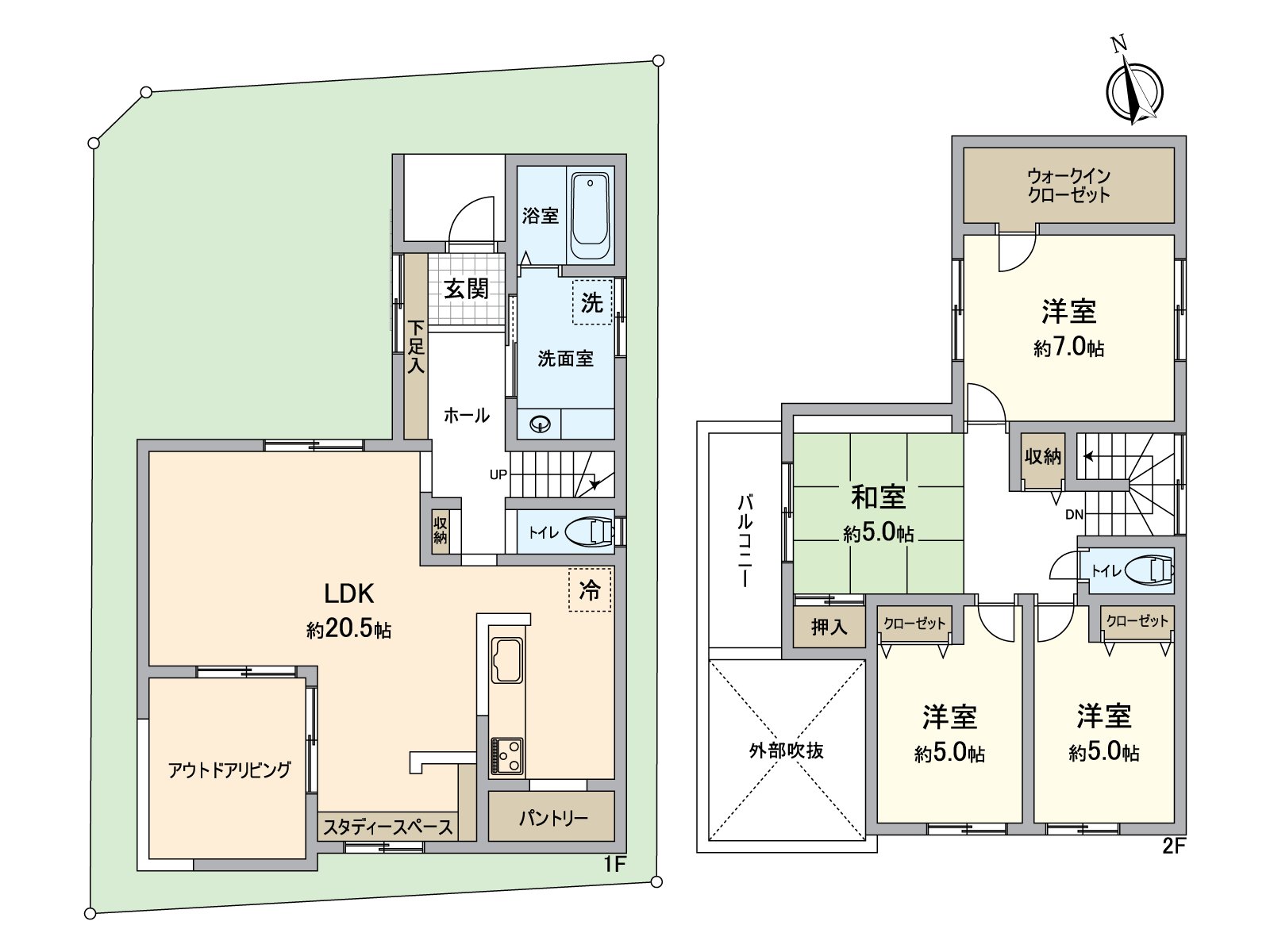 Plan, the each room of 4LDK have storing