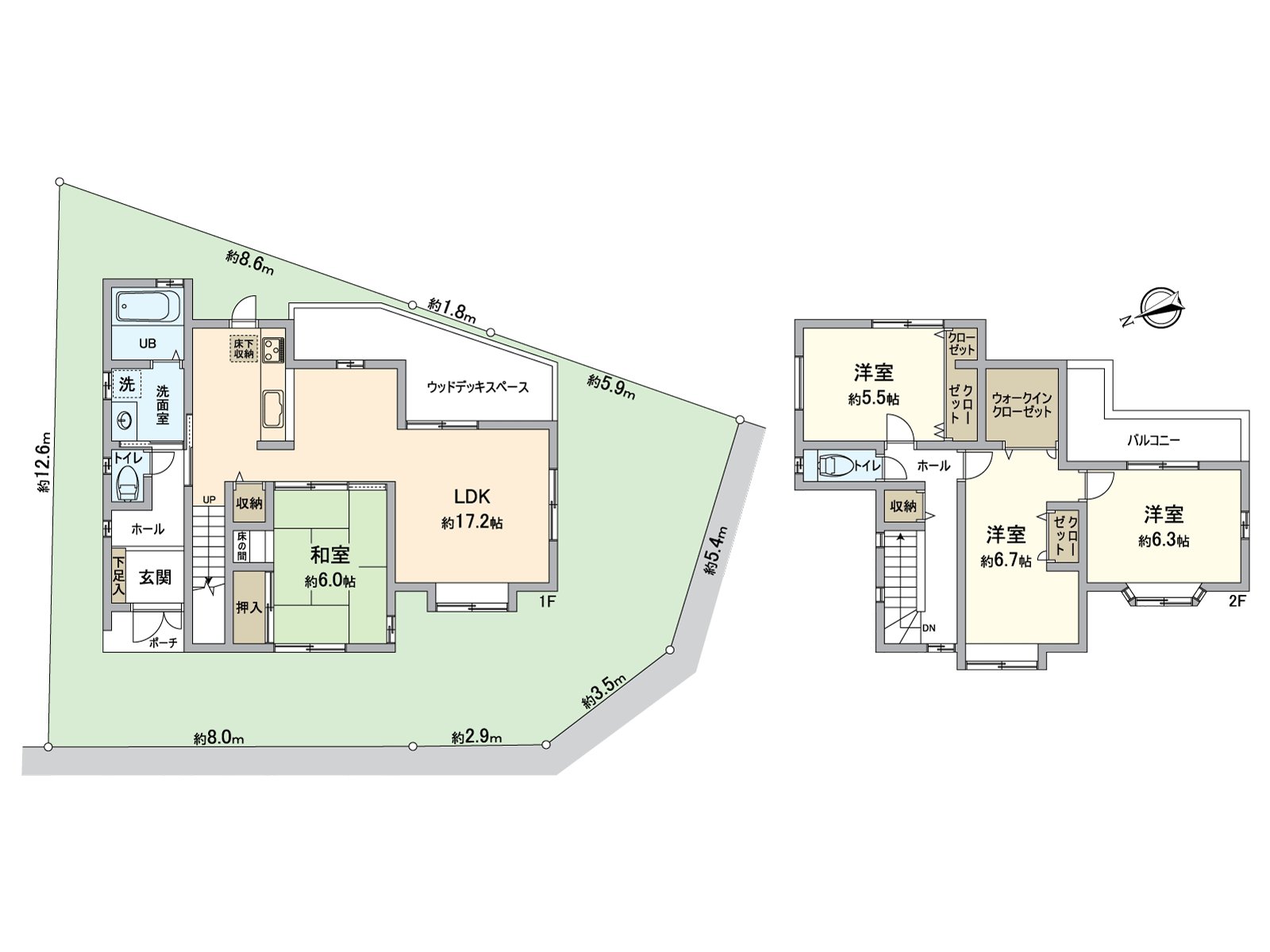 有4LDK的房型，步入式衣帽间。