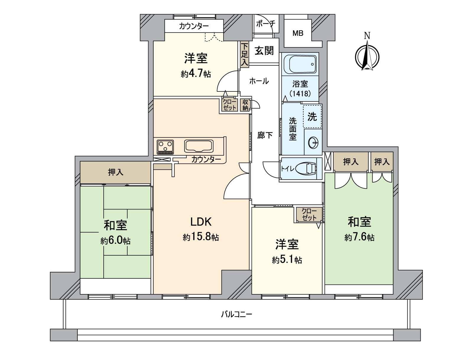 Please examine Plan of 4LDK