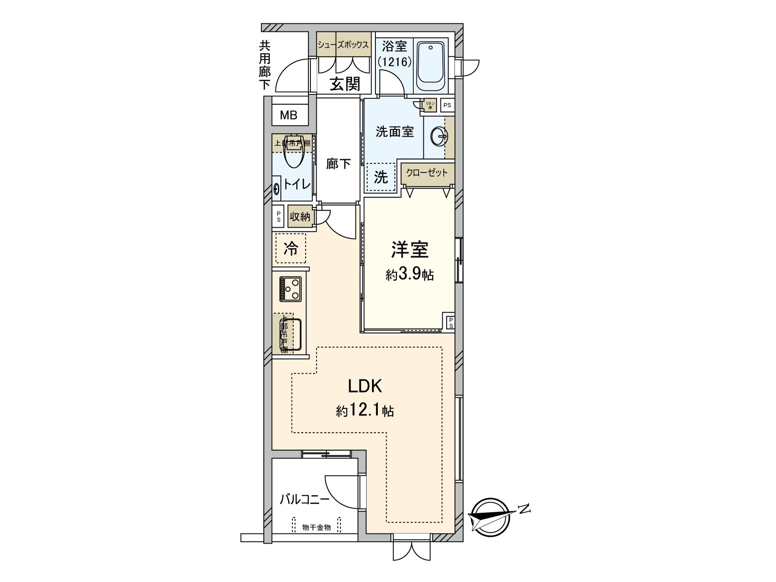 為沒有上層樓面的住戸，安靜的環境正端正。