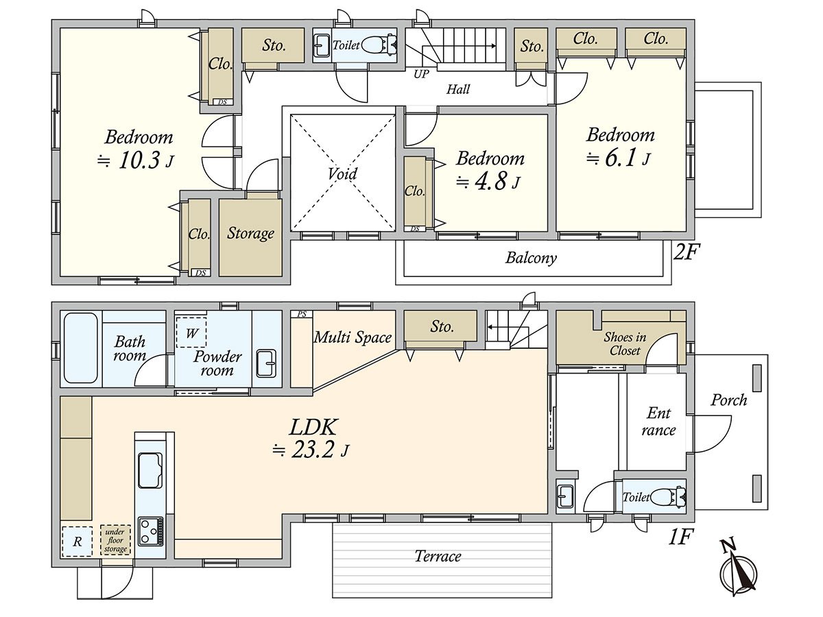 The change to 4LDK is possible, too