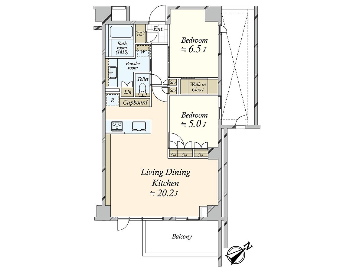 Floor plan (layout change is doing 3LDK in 2LDK at sale in lots, and Plan can be modified by family constitution.) I install floor heating in the living room