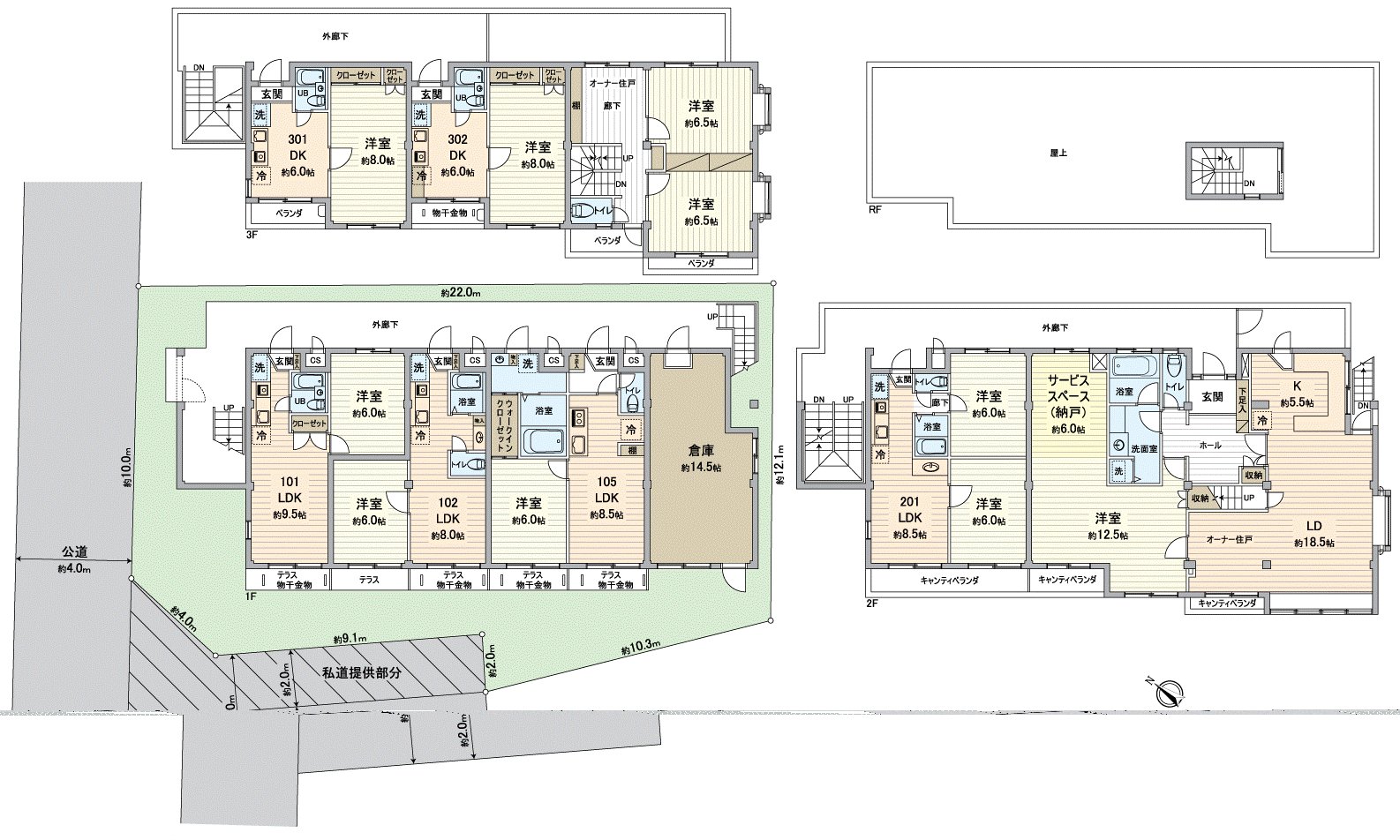 ※戶型平面圖根據建築時的設計圖紙，來自賣主的報告，出借招募圖紙，但是有和現狀不同的情況。