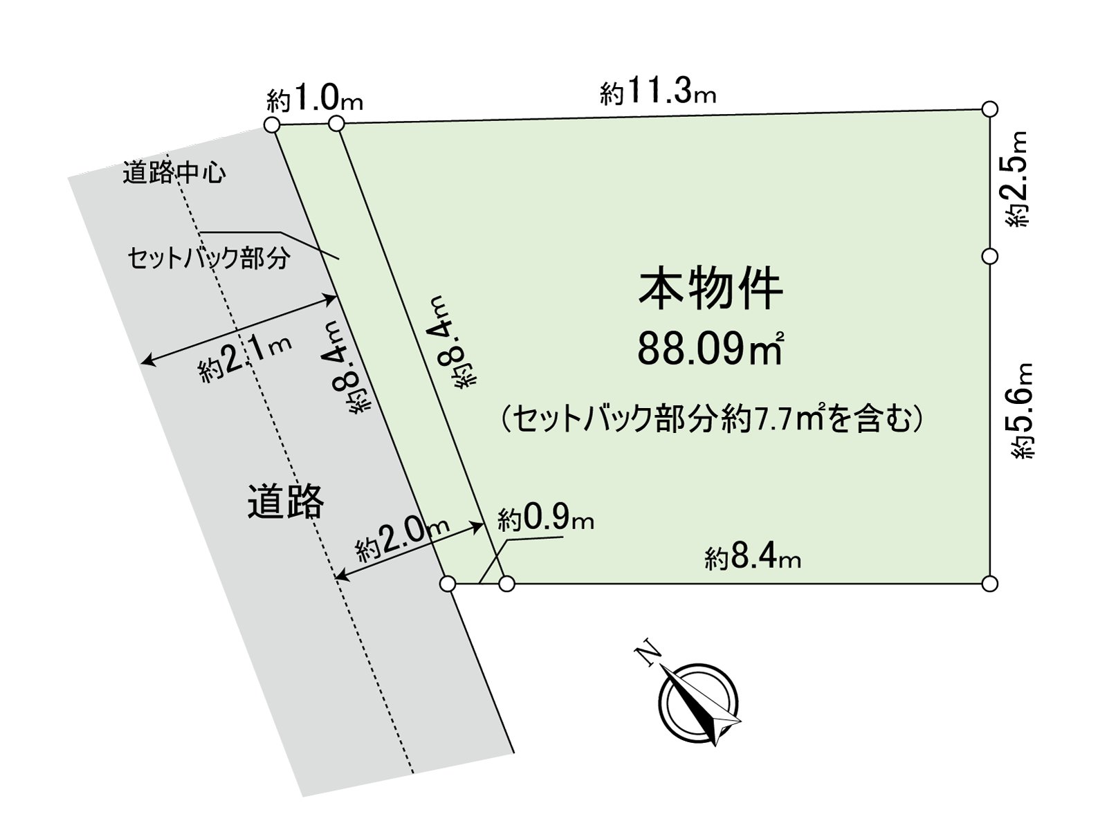 Division figure (26.64 square meters of plottage)