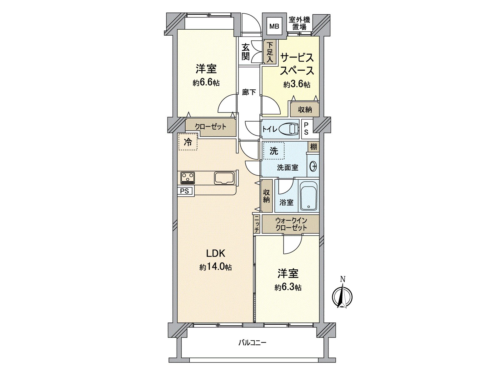 Reforms such as a kitchen, bathroom, the each room cross ･ flooring ･ housing part replaced are carried out in 2018. All rooms possesses storing and can spend time in a residential space cleared up clearly.
