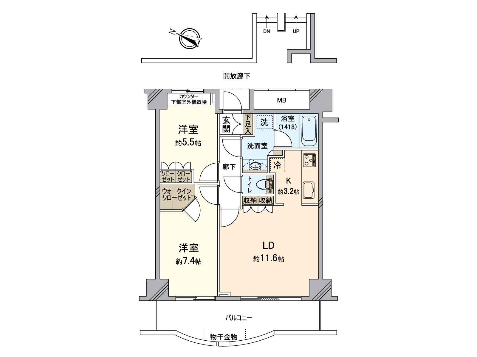 LDK and a Western-style room (about 7.4 quires) are the good Plan designs per positive facing the Southwest Orientation Terrace. As all rooms possesses storing, with a cabinet as a minimum, I can use the residential space spaciously.