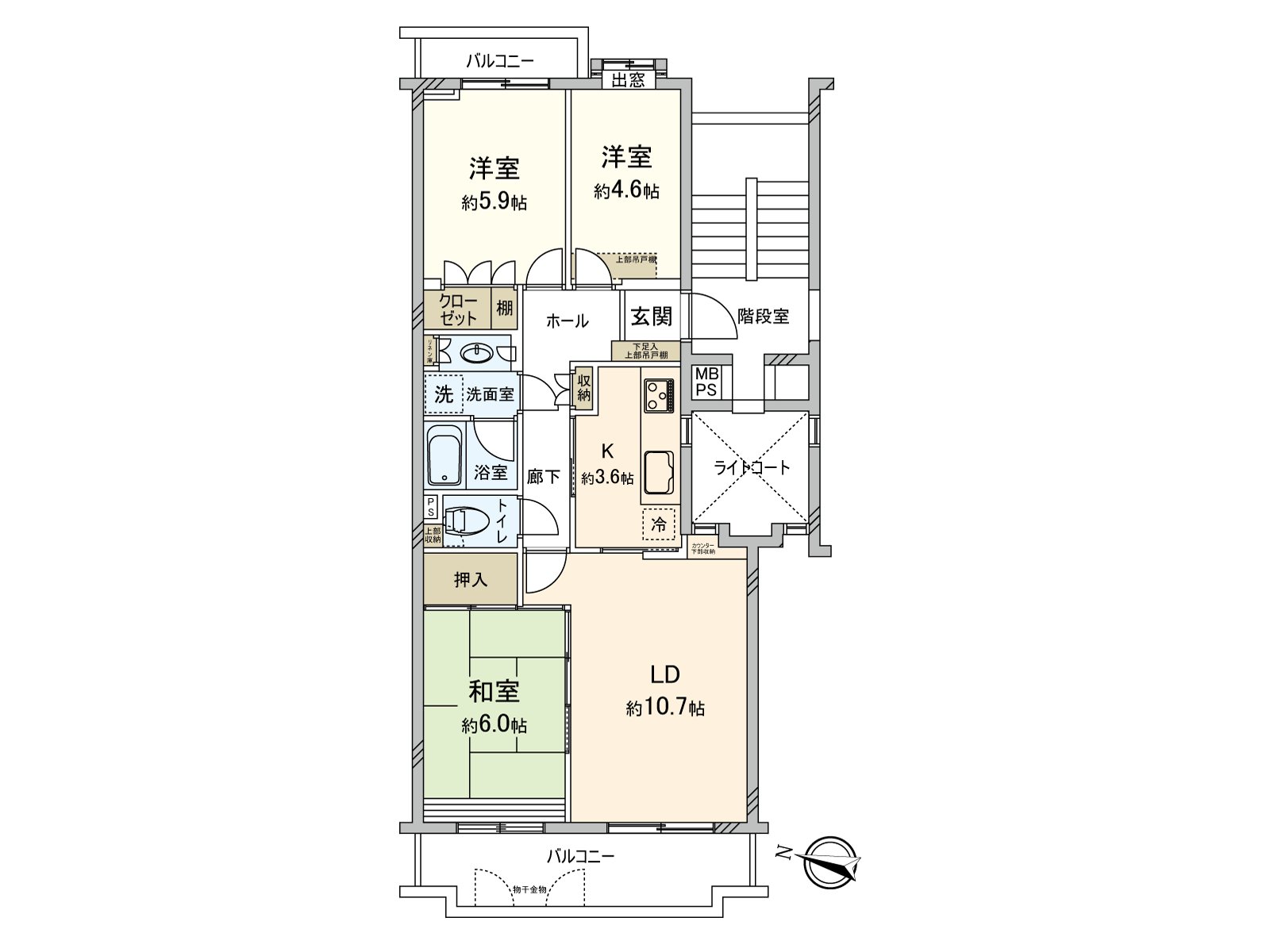 作為飯後的舒適空間或者客廳廣泛地可以靈活使用同生活鄰接的和式房間。能和重要的寵物一起渡過(規章有)。