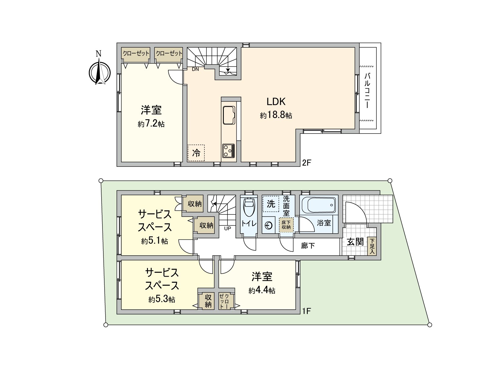 LDK is placed in the 2nd floor. All rooms two higher than lighting are secured and take in comfortable Hikari and wind. The storing that is abundant at each Western-style room, service space, entrance includes it.