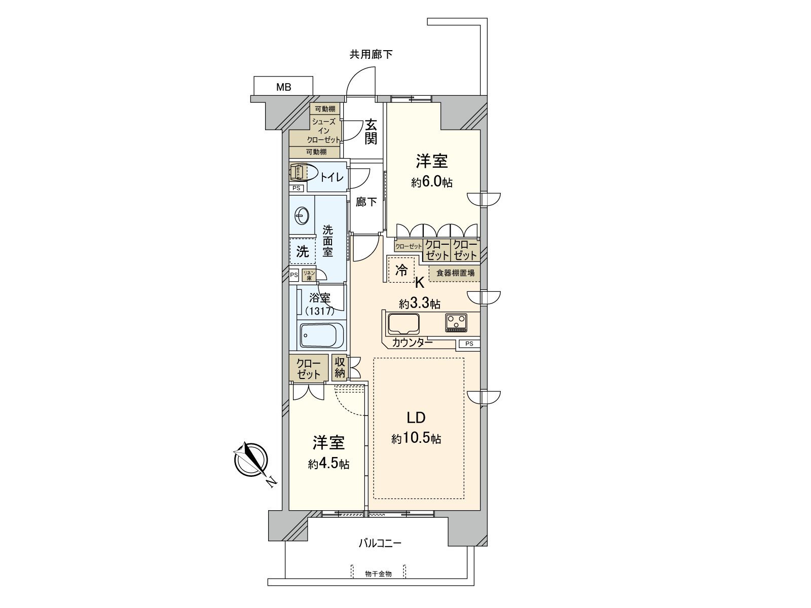 LDK becoming the main space of the life is about 13.8 quires of area. On earth the use is possible and is available as about 18.3 quires of extensive space with an adjacent Western-style room.