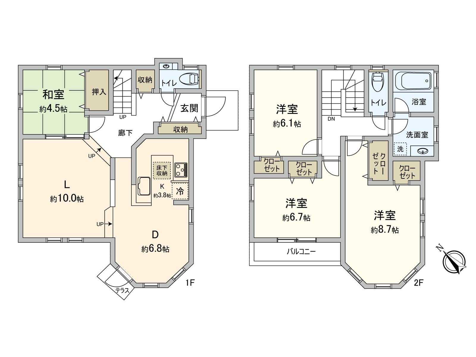 It is about 11 minutes to each JR, private railroad line "Yokohama" station by bus. The ventilation per positive is good by all rooms two lighting. The kitchen becomes U-shaped and is work space with a space.
