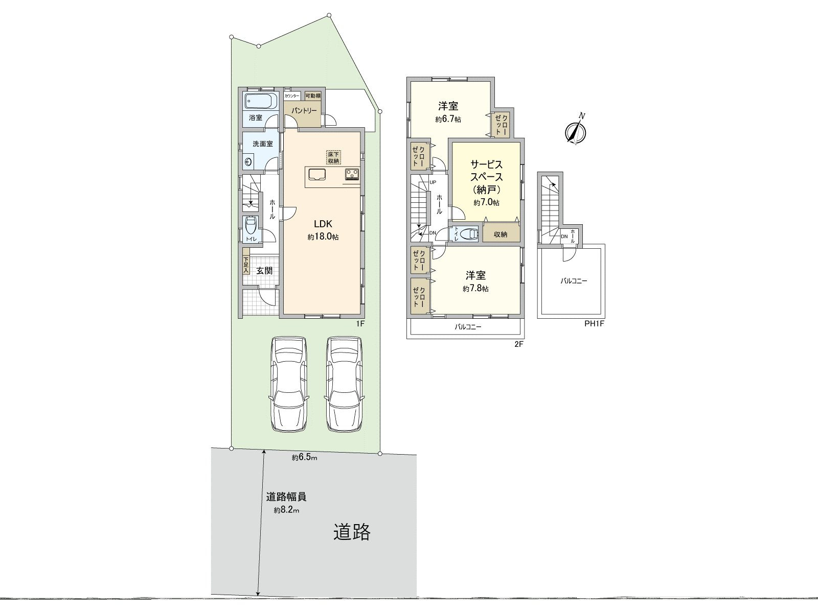 朝南的阳台被设立的2SLDK的家。通风关于全居室2面采光良好。被朝南安置的LDK，有约18.0张塌塌米舒适的面积。明亮地有开放感觉。