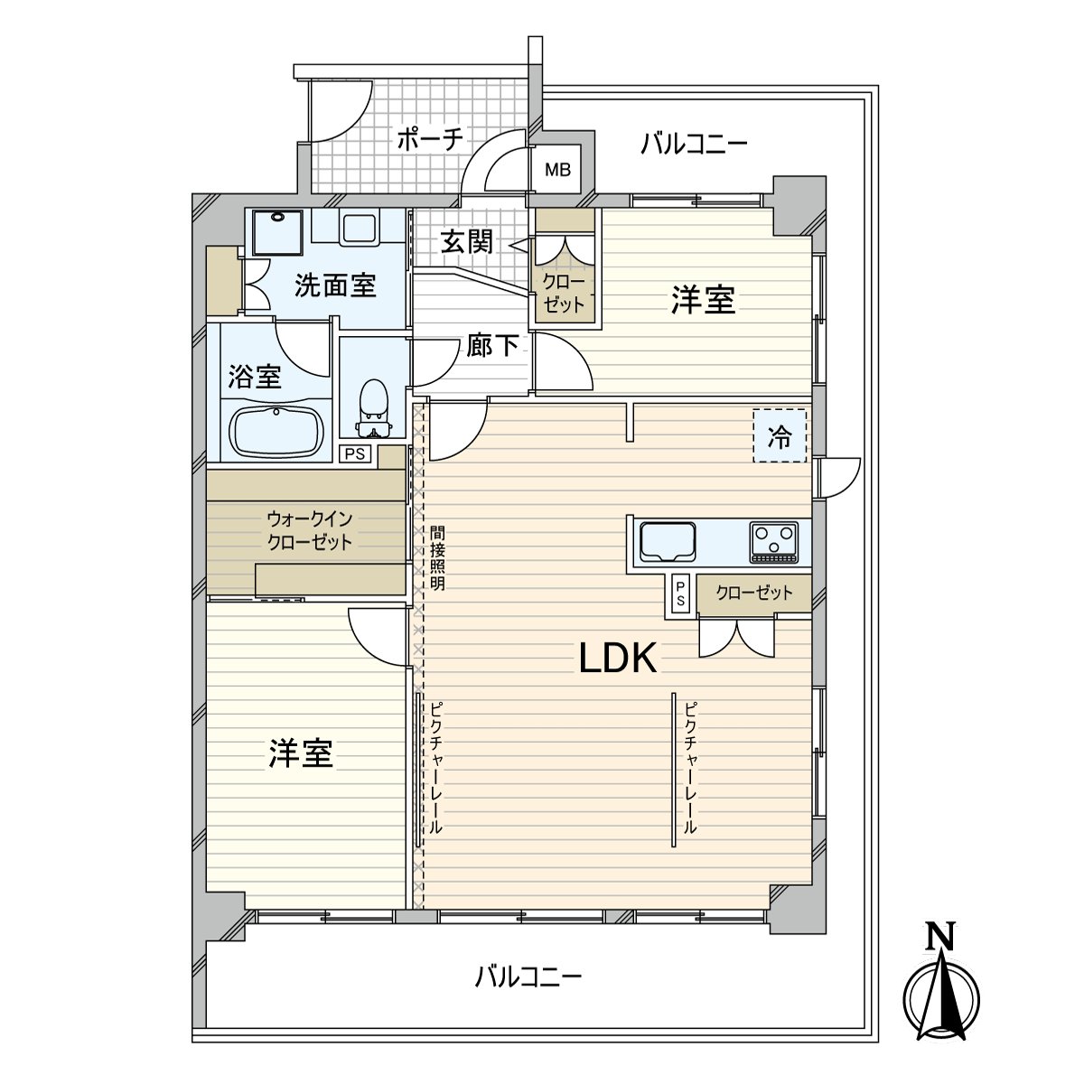 The house which has good ventilation per positive that lateral square-U-shaped terrace was established. All rooms is faced with terrace, and there is a feeling of opening. Richness possesses the storage space, too.