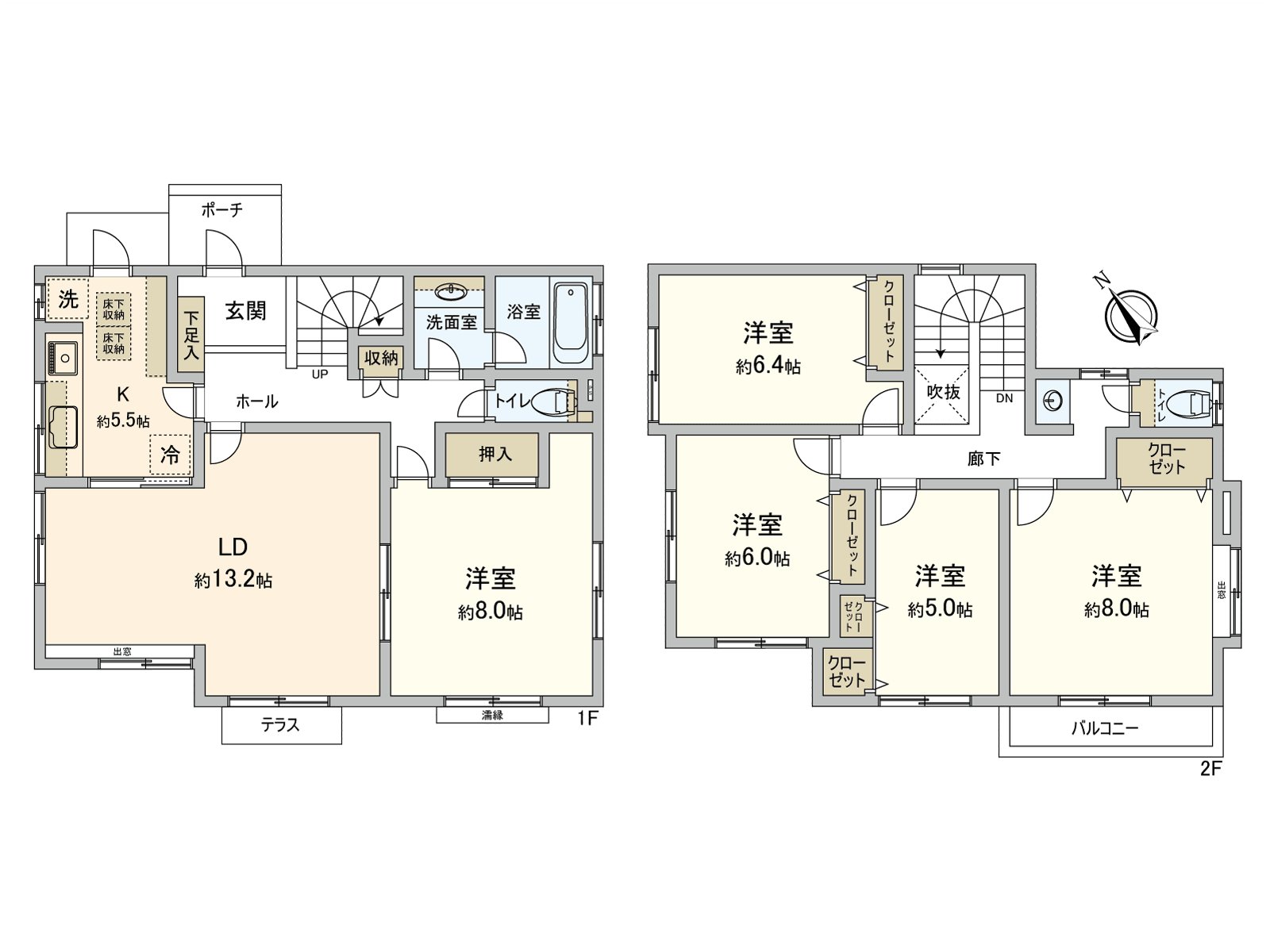 用地面積約56.49坪，建築面積約37.33坪的5LDK。