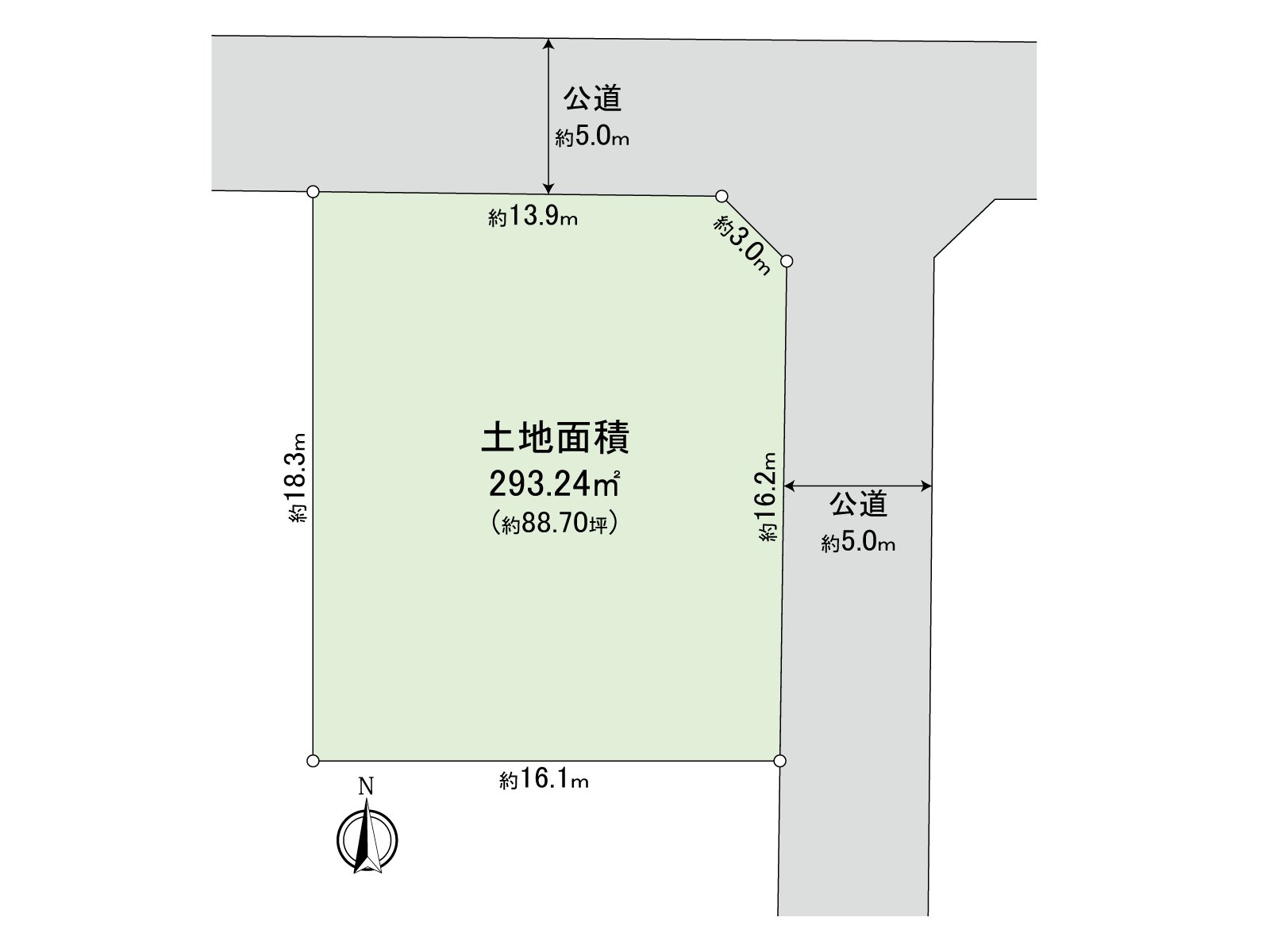 [地形圖]土地面積：293.24平方公尺(約88.70坪)/建築面積比：40%/容積率：80%