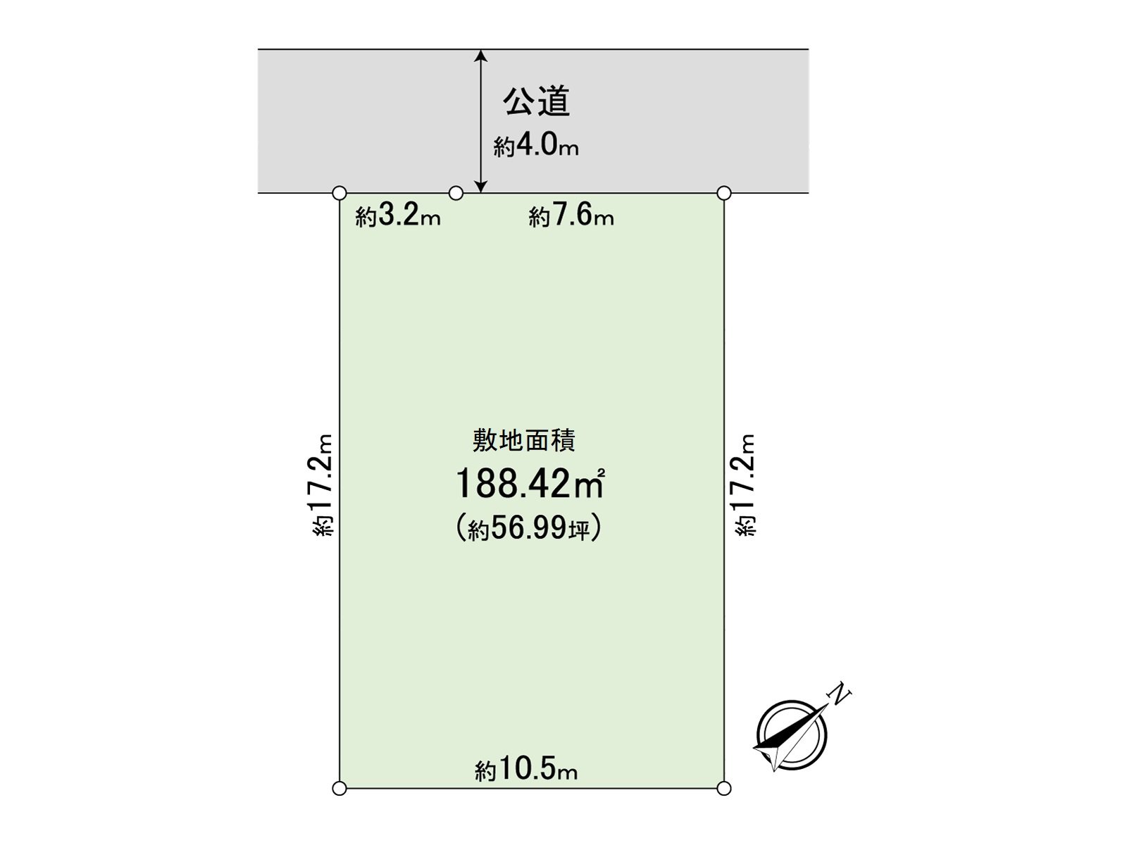 As for the Northwest side front road width, about 4m, the frontage are about 10.8m. Because the frontage has room, I can establish the car space of several parallel.