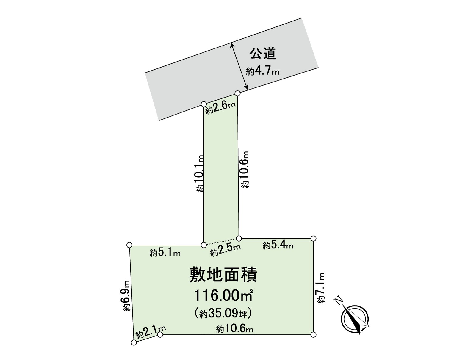 前面道路的幅员是东北一侧约4.7m(公路)。建筑面积比是40%，容积率200%。能建造的建筑物的音量，不清楚的地方是如有意向，请跟我们联系。