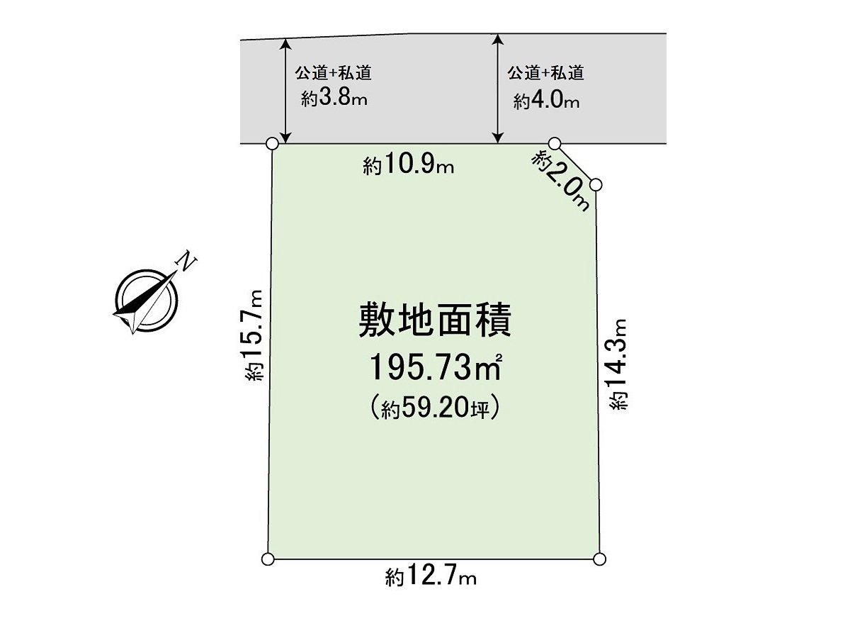 [地形图]土地面积：195.73平米(约59.20坪)/建筑面积比：50%/容积率：80%