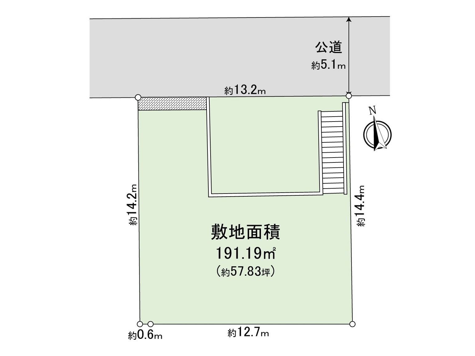[地形圖]土地面積：191.19平方公尺(約57.83坪)/建築面積比：40%/容積率：80%