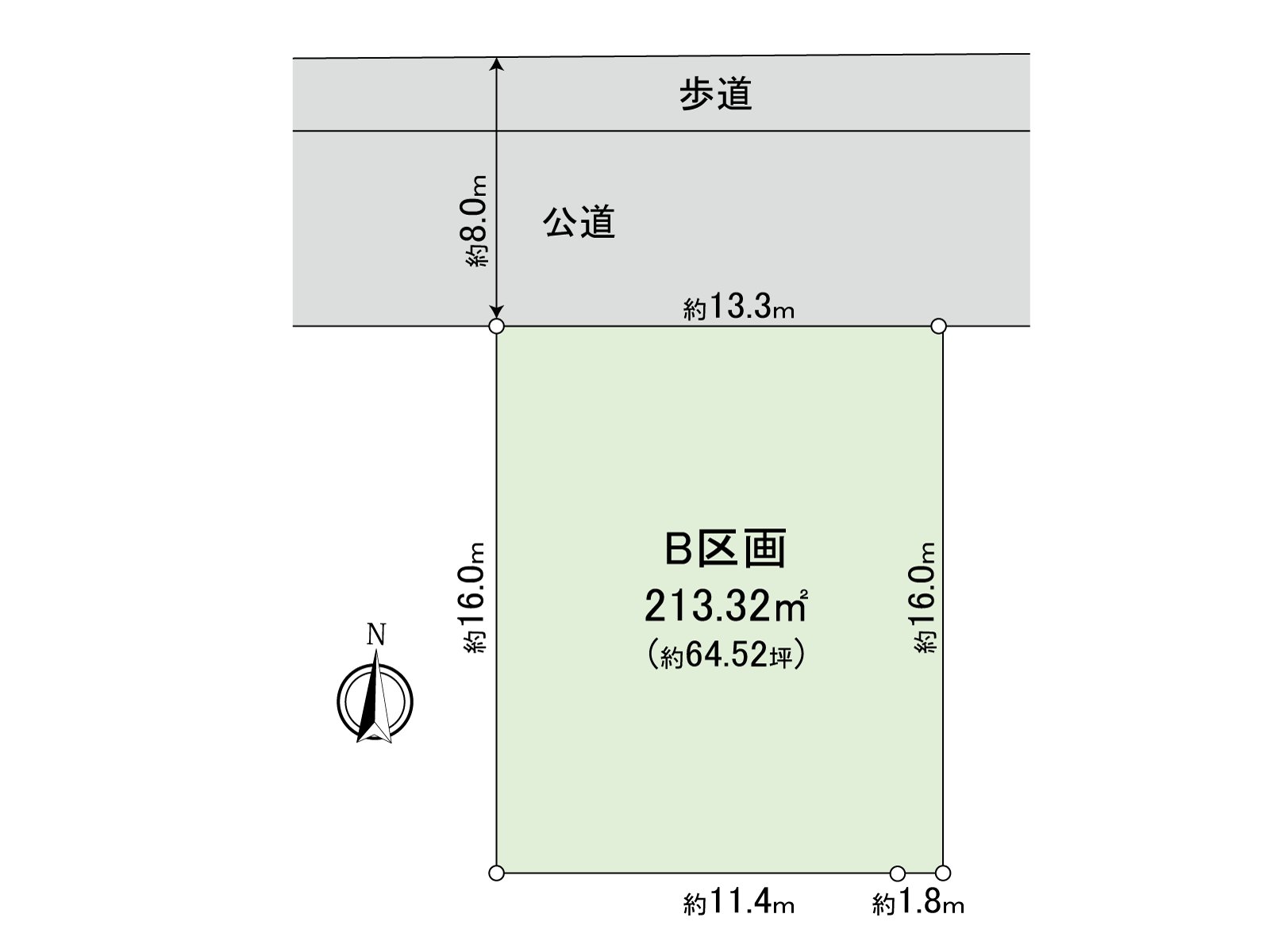 用地面積64坪超。