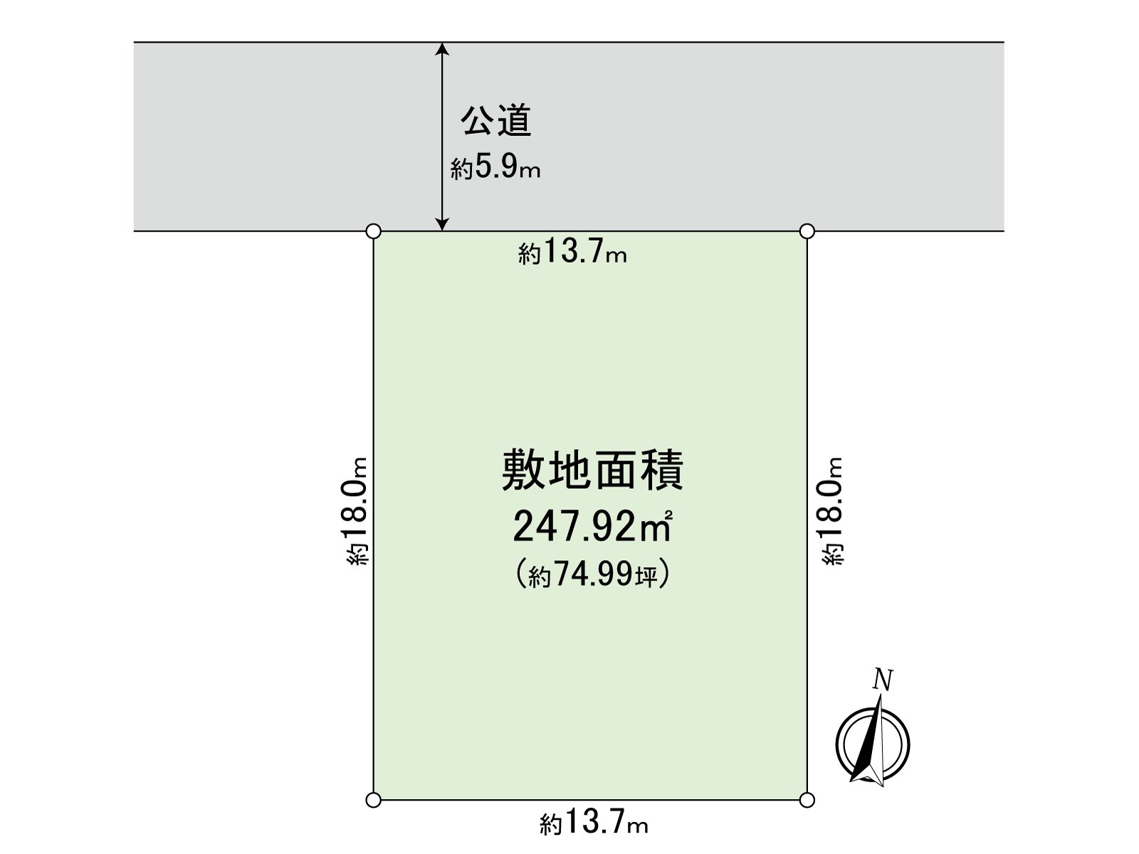 It is land for sale facing the north side road. I can make LDK and Terrace for the contralateral south side with the front road. Please observe the field while imaging a real living.