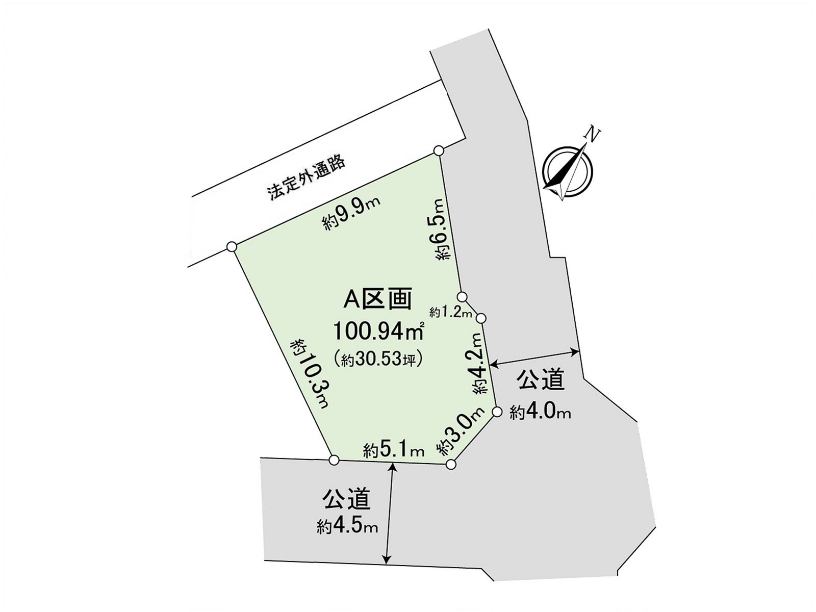 土地面积：100.94平米(约30.53坪)/建筑面积比：60%/容积率：180%
